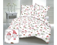 Tkanina bawełniana KRASNALE NA BIAŁYM - 140g/m²/160cm